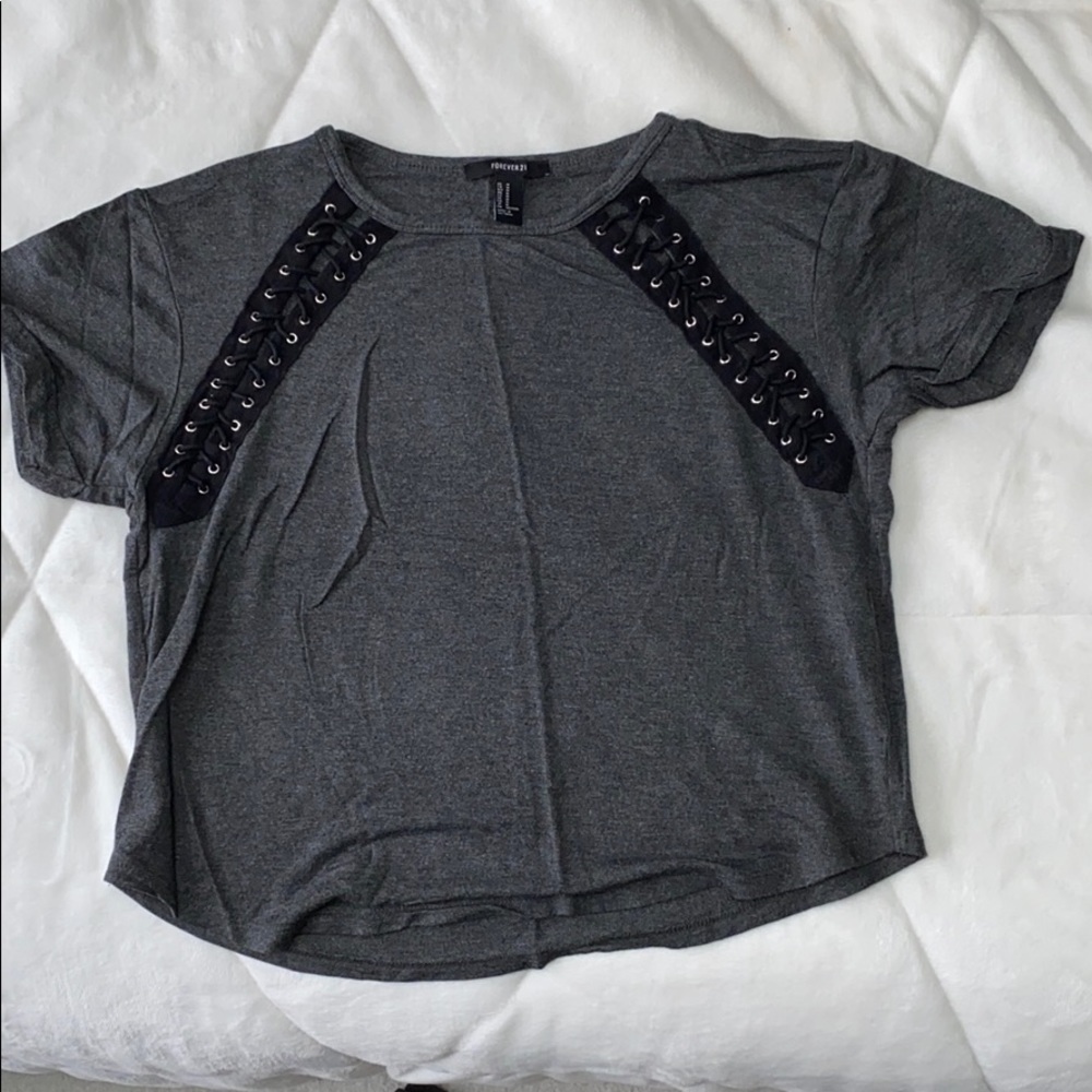 FOREVER 21 grey shirt